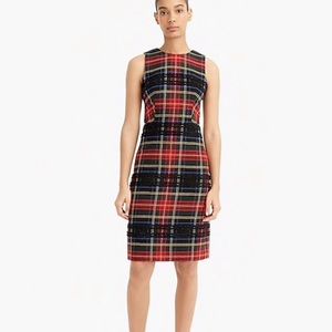 J. Crew Plaid Sheath Dress